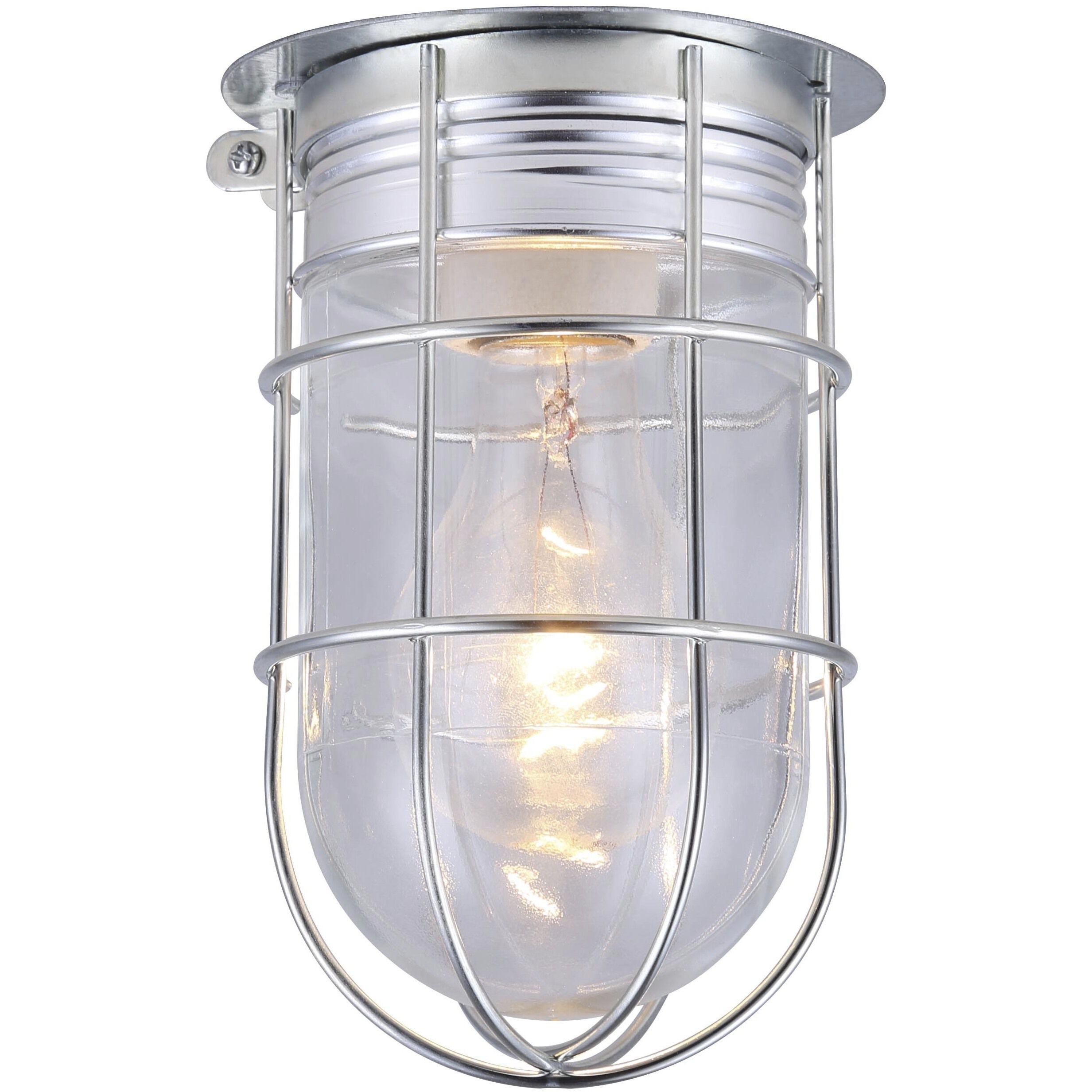 Madison 1 Light 7 inch Metal Outdoor Barn Light, With Guard