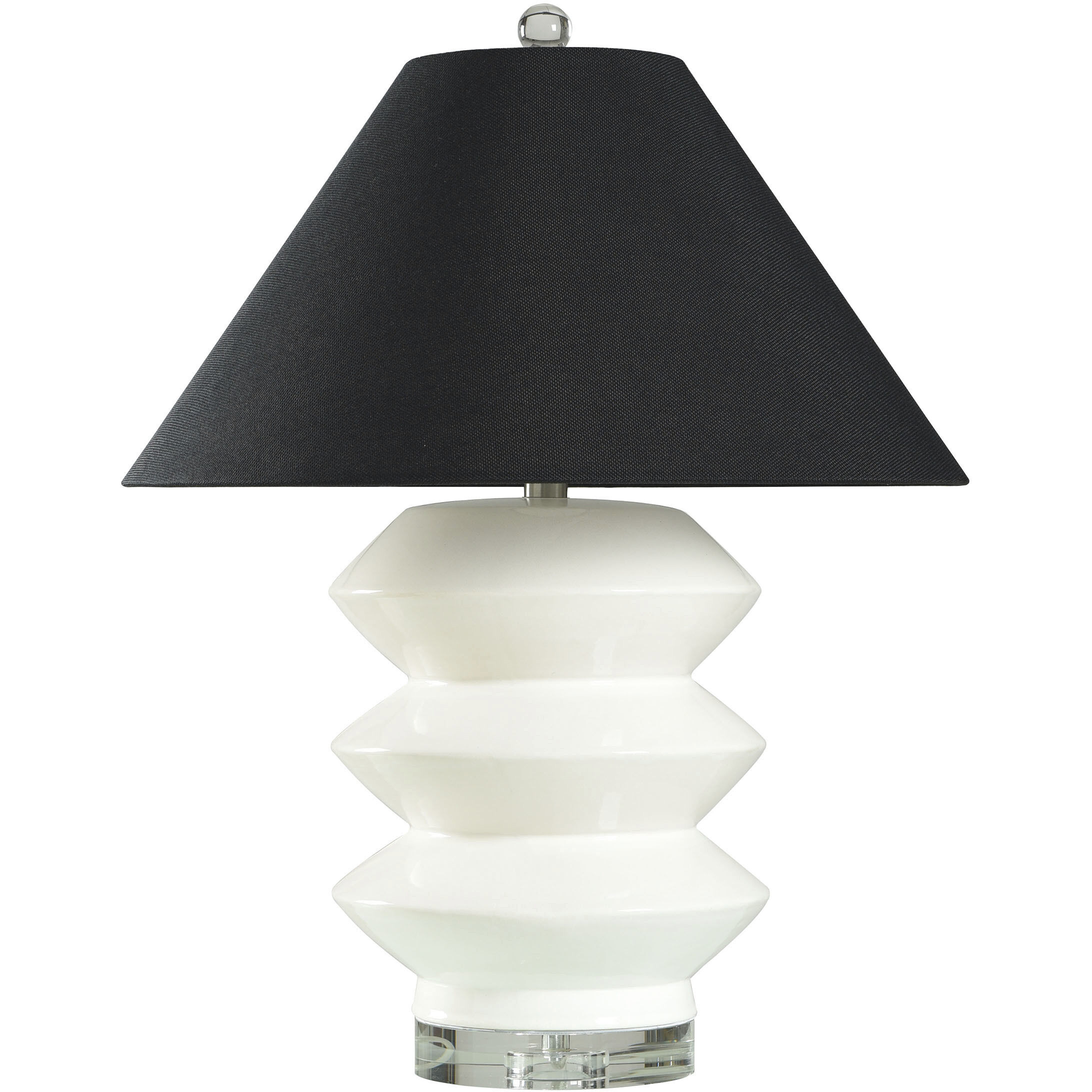 Logan 30 inch 100.00 watt Cream and Black and Clear Table Lamp Portable Light