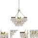 Bling 4 Light 20.5 inch Antique Brass Chandelier Ceiling Light