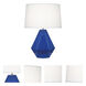 Delta 22.5 inch 150 watt Cobalt Glaze with Polished Nickel Table Lamp Portable Light