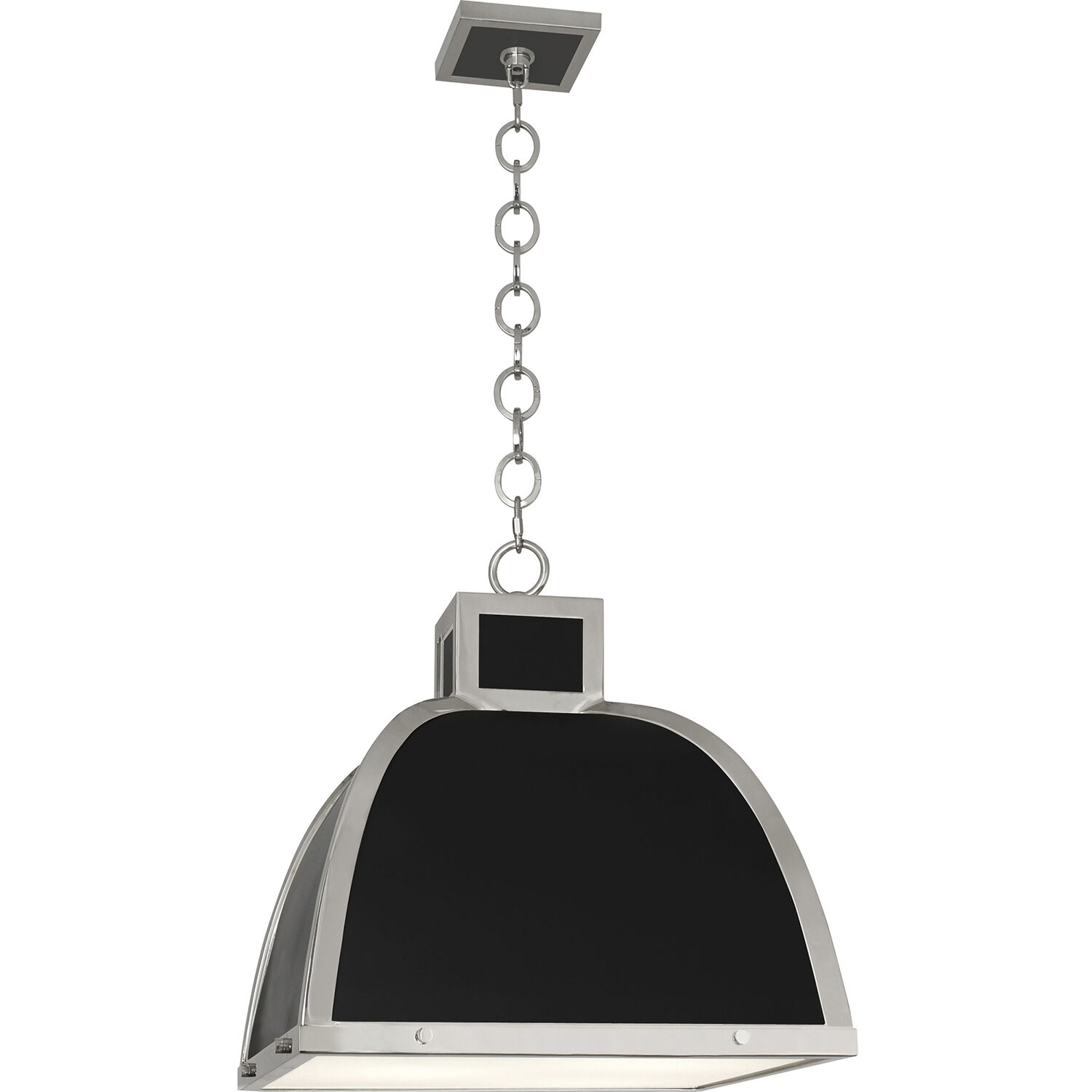 Ranger 3 Light 17.5 inch Matte Black Pendant Ceiling Light in Polished Nickel