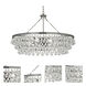 Bling 6 Light 33.63 inch Polished Nickel Chandelier Ceiling Light