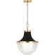Brighton 1 Light 15 inch Modern Brass Pendant Ceiling Light
