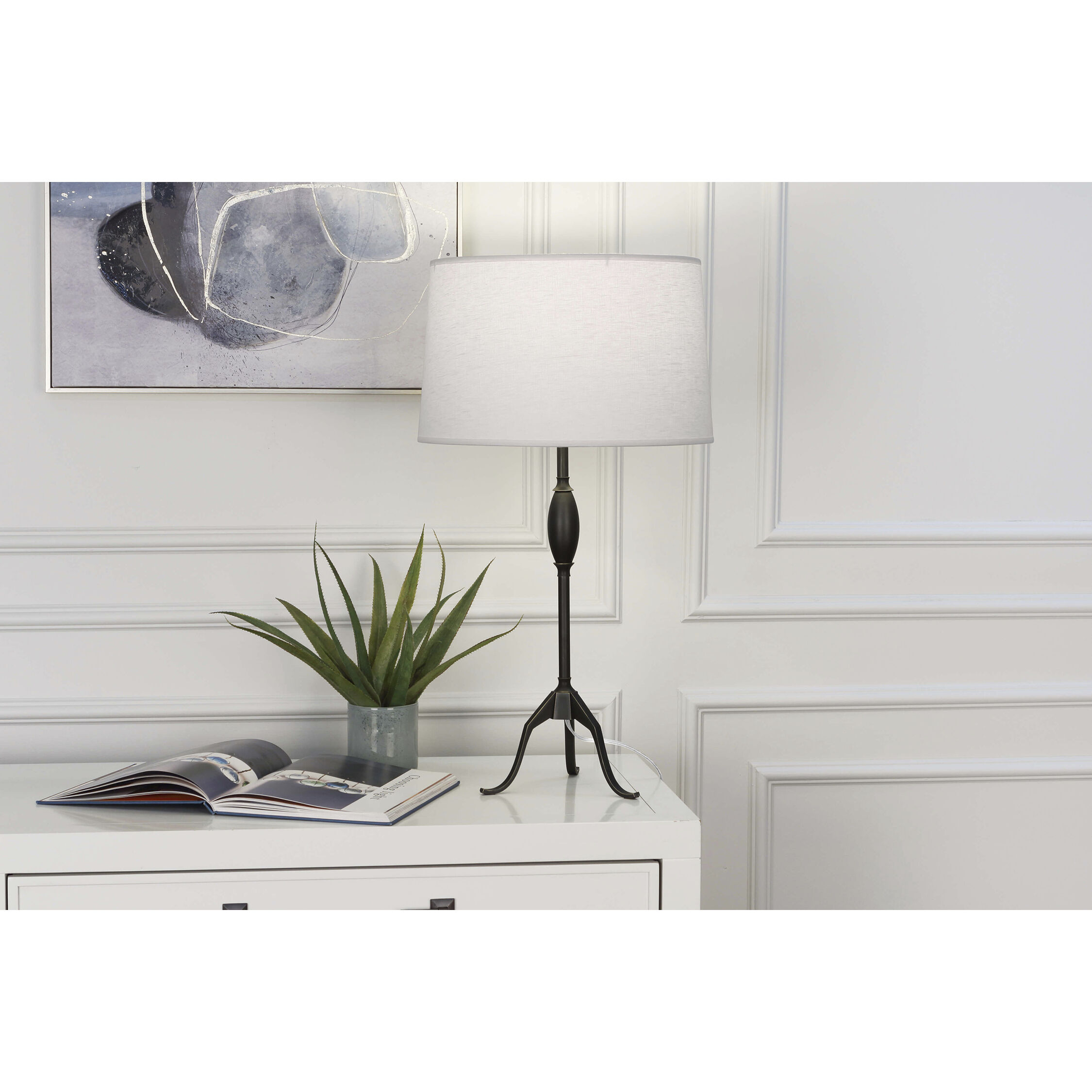 Grace 29 inch 150.00 watt Deep Patina Bronze Table Lamp Portable Light