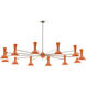 Clare 12 Light 76 inch Polished Nickel Chandelier Ceiling Light in Pumpkin