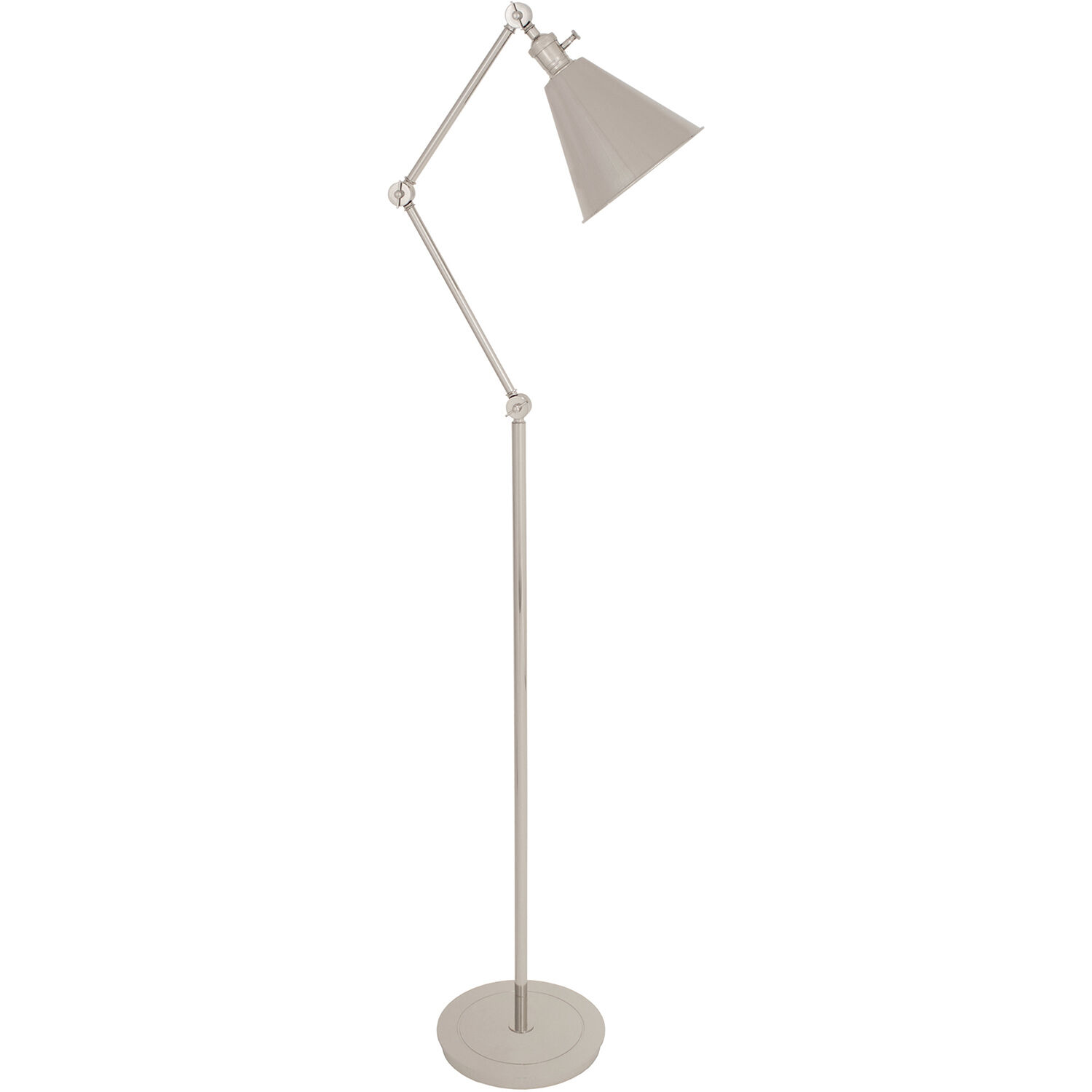 Alloy 10.5 inch 60.00 watt Polished Nickel Floor Lamp Portable Light