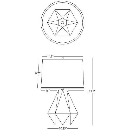Delta 22.5 inch 150 watt Cobalt Glaze with Polished Nickel Table Lamp Portable Light