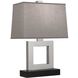 Doughnut 20.75 inch 150.00 watt Antique Silver Table Lamp Portable Light in Smoke Gray
