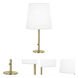 Rico Espinet Buster 35.25 inch 200 watt Polished Brass Table Lamp Portable Light in Ascot White