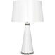 Pearl 29.38 inch 150 watt Lily Table Lamp Portable Light in Polished Nickel, Lily With Silver
