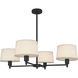 Real Simple 4 Light 15 inch Matte Black Powder Coat Chandelier Ceiling Light
