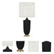 Michael Berman Hadrian 28.75 inch 150 watt Matte Dark Coal Table Lamp Portable Light in Modern Brass