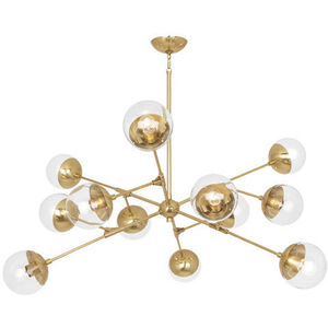 Celeste 12 Light 51 inch Modern Brass Chandelier Ceiling Light