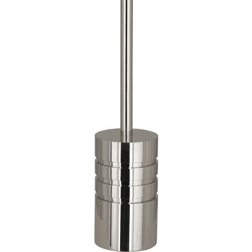 Campbell 27 inch 100.00 watt Polished Nickel Table Lamp Portable Light in Anna Black with Silver