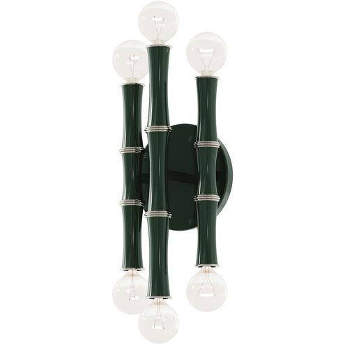 Kane Wallchiere Wall Light in Polished Nickel, Jungle