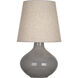 June 30.75 inch 150.00 watt Smoky Taupe Table Lamp Portable Light in Buff Linen