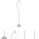 Alloy 10.75 inch 60 watt Polished Nickel Floor Lamp Portable Light in Cased White Glass