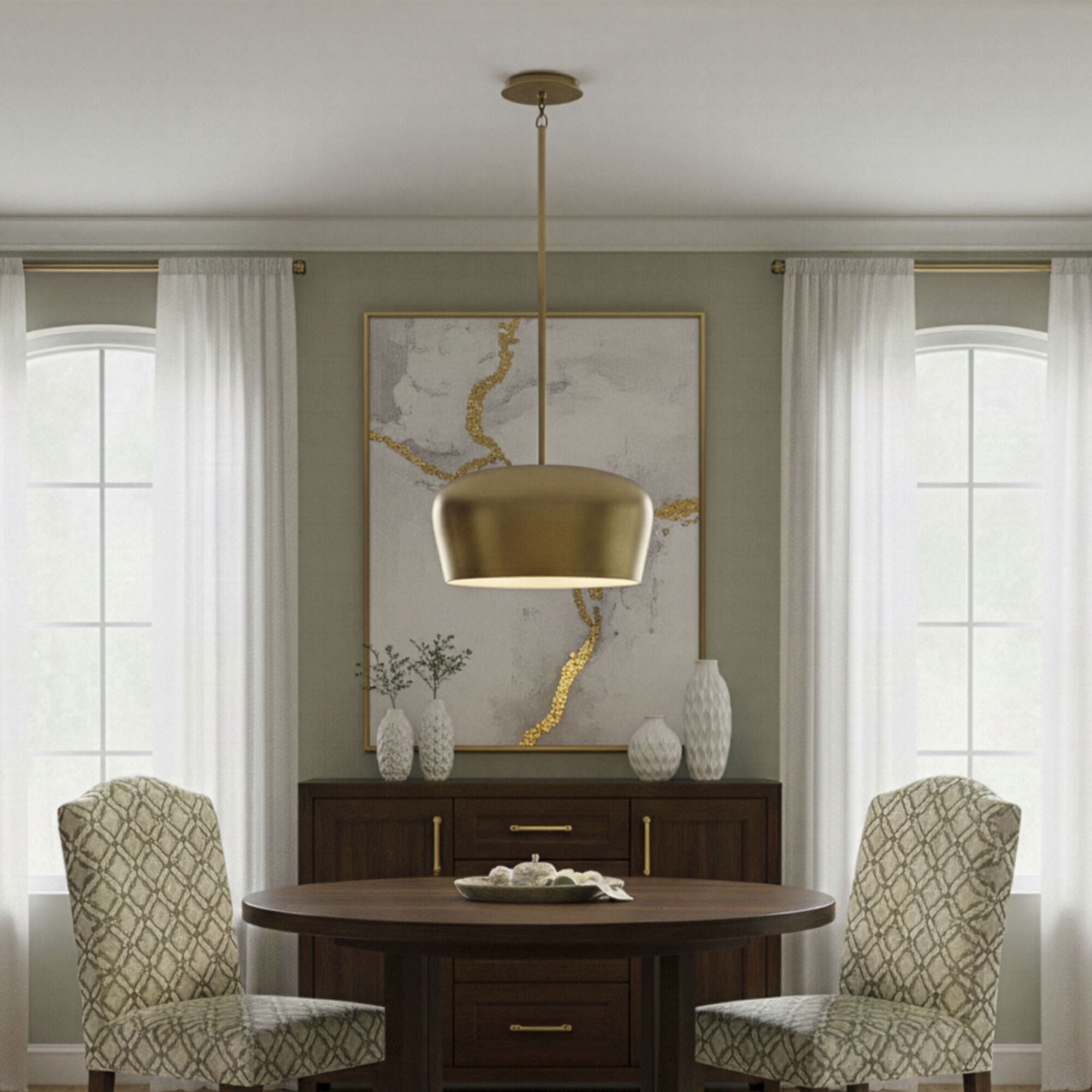 Rico Espinet Bumper 1 Light 18.38 inch Warm Brass Pendant Ceiling Light