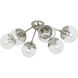 Celeste 6 Light 17 inch Polished Nickel Flushmount Ceiling Light