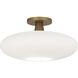Rico Espinet Ovo 1 Light 15 inch Aged Brass Flushmount Ceiling Light