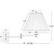 Kinetic 14 inch 150.00 watt Deep Patina Bronze Wall Swinger Wall Light in Natural Side Pleat