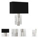 Lincoln 2 Light 12 inch Polished Nickel ADA Wall Sconce Wall Light in Black With Matte Silver