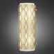 Marcel Wall Sconce Wall Light in Modern Brass, Frosted Cased White Glass, Geometric Framing