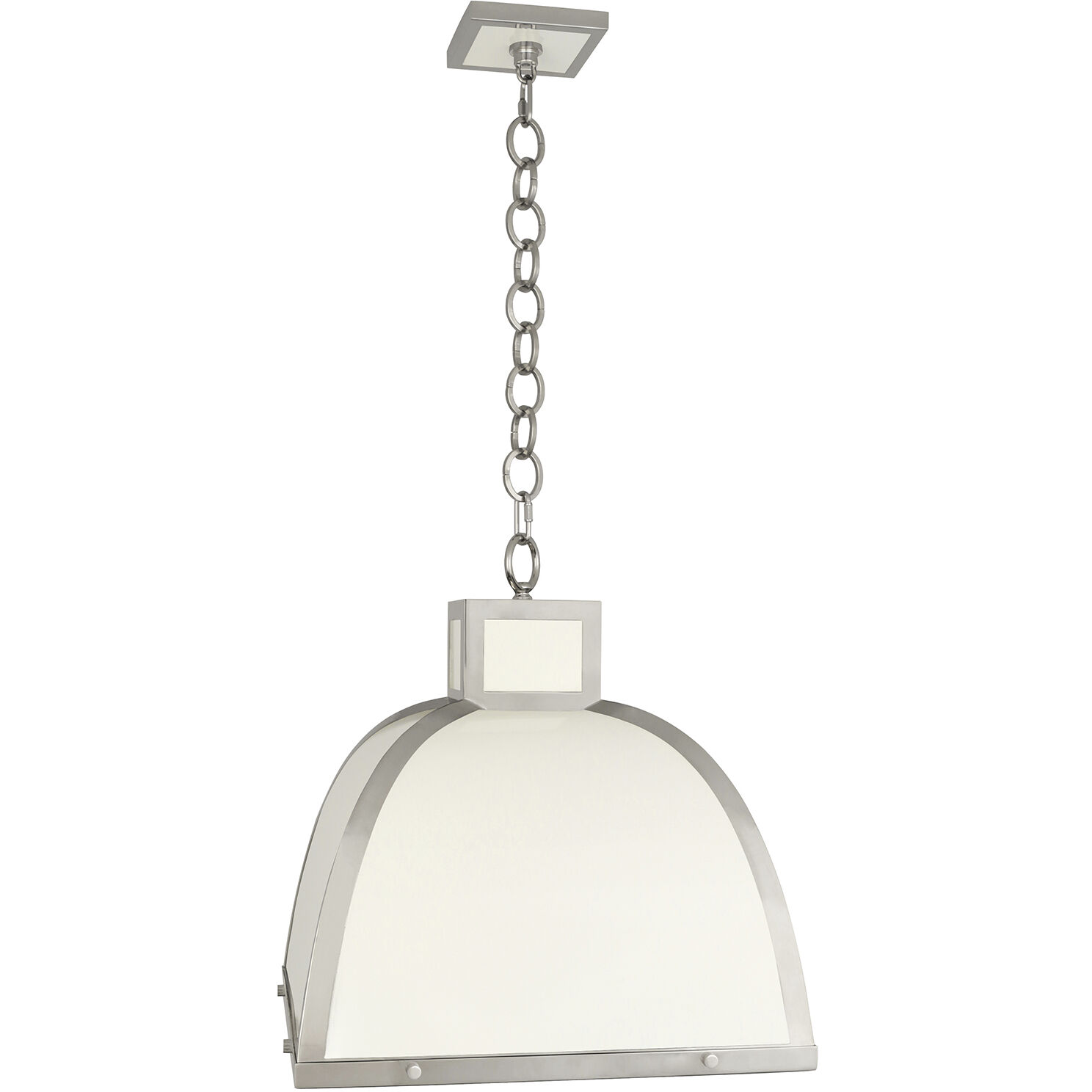 Ranger 3 Light 17.5 inch Gloss White Pendant Ceiling Light in Polished Nickel