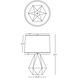 Delta 22.5 inch 150 watt Mint Table Lamp Portable Light