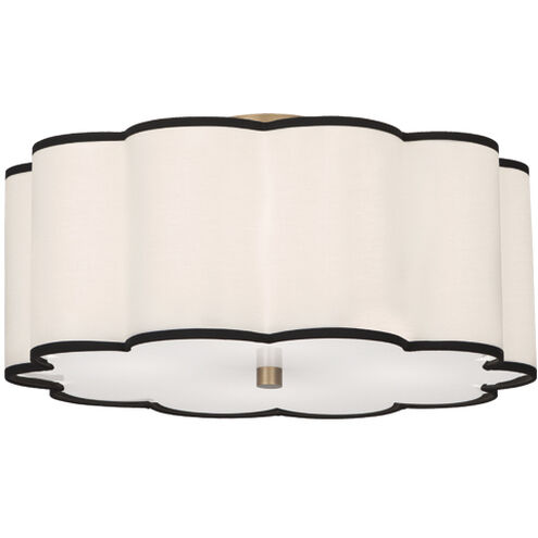 Axis 4 Light 20 inch Aged Brass Flushmount Ceiling Light