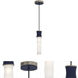 Kane 1 Light 5 inch Matte Midnight Blue with Polished Nickel Pendant Ceiling Light