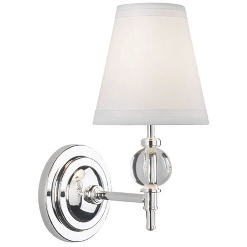 Robert Abbey Muse 1 Light 5 inch Lead Crystal with Silver Plate Wall Sconce Wall Light 3314 - Open Box