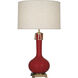 Athena 31.63 inch 150 watt Ruby Red Table Lamp Portable Light