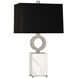 Oculus 28 inch 150.00 watt Antique Silver Table Lamp Portable Light in Black With White
