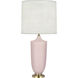 Michael Berman Hadrian 28.75 inch 150 watt Matte Woodrose Table Lamp Portable Light in Modern Brass