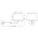 Koleman 11 inch 100.00 watt Aged Brass Wall Swinger Wall Light