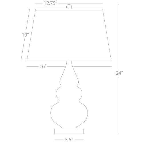 Small Triple Gourd 24 inch 150.00 watt Sunset Yellow Accent Lamp Portable Light in Lucite
