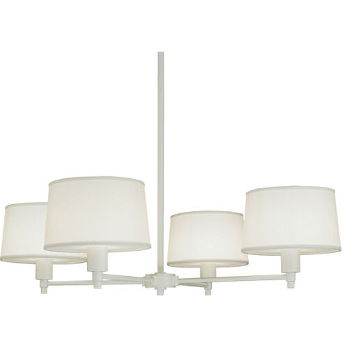 Real Simple 4 Light 15 inch Stardust White Powder Coat Chandelier Ceiling Light