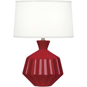 Orion 17.63 inch 60.00 watt Ruby Red Accent Lamp Portable Light, Polished Nickel Accents
