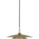 Axiom 3 Light 18.5 inch Polished Gold Pendant Ceiling Light, Diffuser at bottom so you can not see the bulb