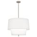 Decker 3 Light 24 inch Polished Nickel Pendant Ceiling Light in Ascot White