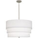 Decker 3 Light 24 inch Polished Nickel Pendant Ceiling Light in Ascot White