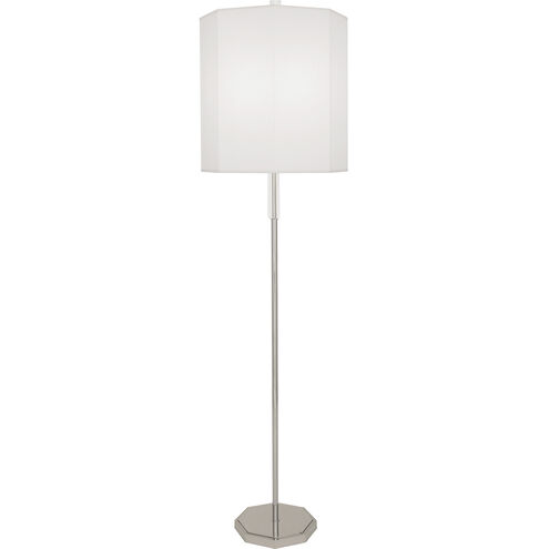 Kate 66.25 inch 150.00 watt Polished Nickel Floor Lamp Portable Light in Ascot White