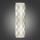 Marcel Wall Sconce Wall Light in Polished Nickel, Frosted Cased White Glass, Geometric Framing