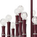 Kane 30 Light 17.75 inch Sugar Plum with Polished Nickel Chandelier Ceiling Light