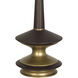 Fletcher 35 inch 150 watt Dark Walnut with Warm Brass Table Lamp Portable Light