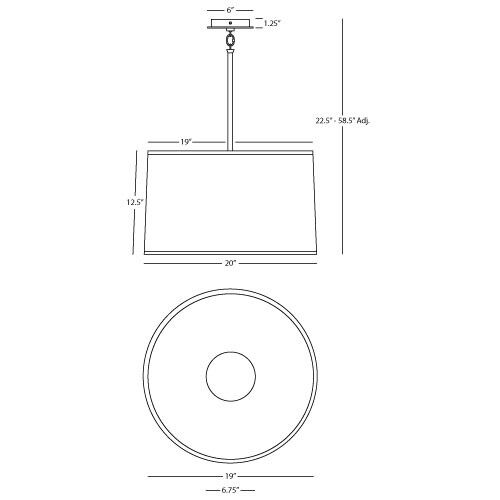 Echo 3 Light 15 inch Stainless Steel Pendant Ceiling Light