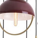 Mavisten Edition Copernica LED 30 inch Lacquered Burnished Brass Pendant Ceiling Light in Oxblood
