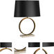 Logan 24.5 inch 150 watt Aged Brass Table Lamp Portable Light in Black With Copper