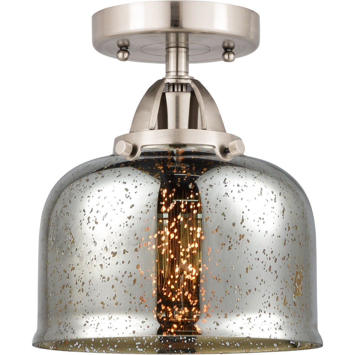 Nouveau 2 Large Bell 1 Light 8.00 inch Semi-Flush Mount